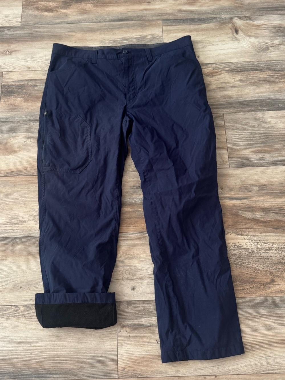 Eddie Bauer Fleece Lined Tech Pants Navy Blue 38x30